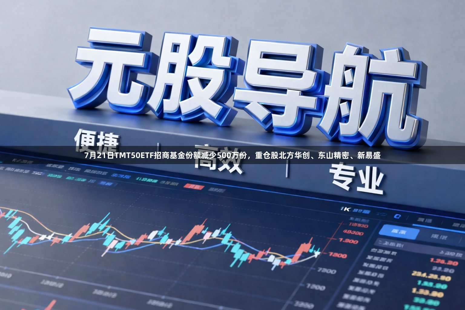7月21日TMT50ETF招商基金份额减少500万份，重仓股北方华创、东山精密、新易盛