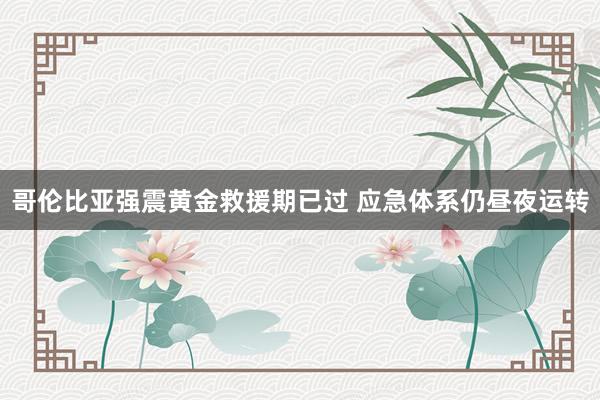 哥伦比亚强震黄金救援期已过 应急体系仍昼夜运转