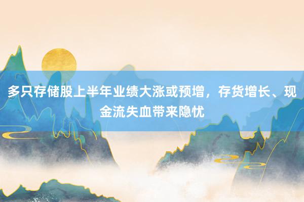 多只存储股上半年业绩大涨或预增，存货增长、现金流失血带来隐忧