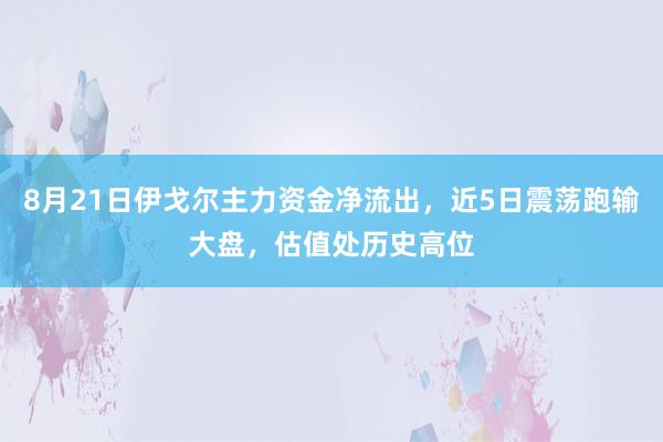 8月21日伊戈尔主力资金净流出，近5日震荡跑输大盘，估值处历史高位