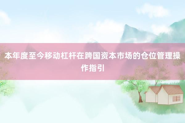 本年度至今移动杠杆在跨国资本市场的仓位管理操作指引