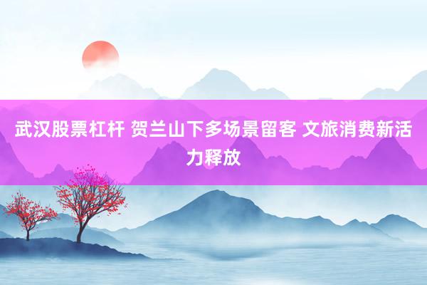 武汉股票杠杆 贺兰山下多场景留客 文旅消费新活力释放